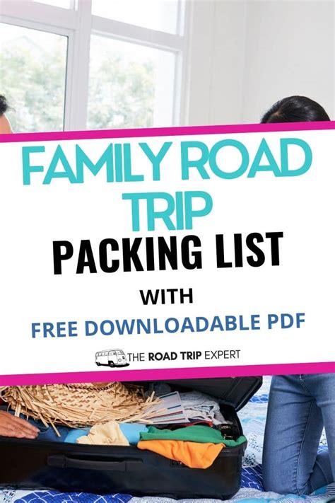 Family Road Trip Packing List (Free Printable PDF Checklist)