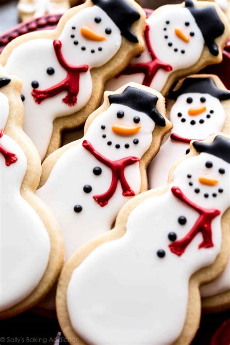 Snowman Sugar Cookies - Sallys Baking Addiction