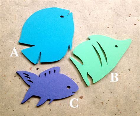 Paper fish cut outs | Etsy