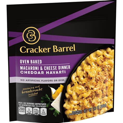 Cracker Barrel Oven Baked Havarti Macaroni and Cheese Dinner, 12.3 oz Pouch - Walmart.com ...