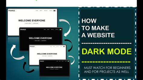 How To Make A Website Dark Mode | Dark-Theme Website | PRAROZ TUTORIAL - YouTube