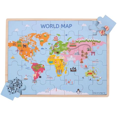 Bigjigs - World Map Puzzle - Toy Dubai (Toys MENA LLC)