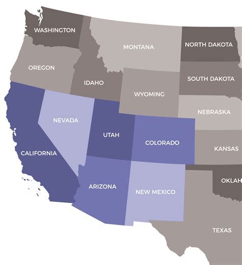 South West Usa Road Map