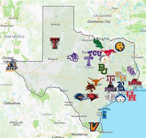 Sports Teams in Texas - Sport League Maps