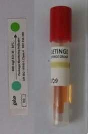 Chemical Indicator strip (left) and Biological indicator vial (right)... | Download Scientific ...