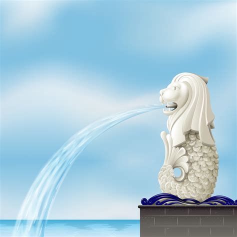 A white merlion 525729 Vector Art at Vecteezy