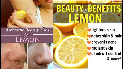 Beauty Benefits of Lemon & Best Skin Care Tips - YouTube