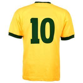 Brazil 1970 World Cup No 10 Retro Football Shirt