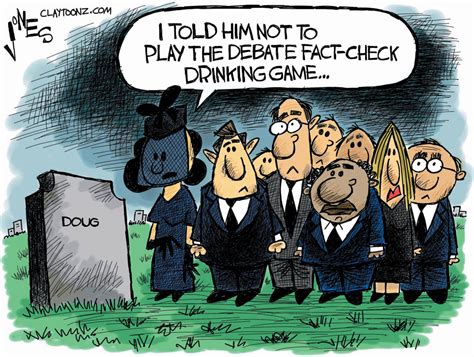 CARTOON: "Debate Fact-check Drinking Game" - The Independent | News Events Opinion More