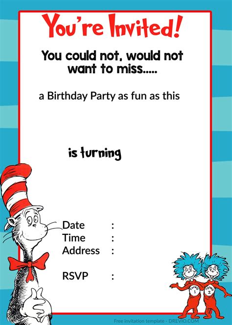 Free Printable Dr Seuss Birthday InvitationsFREE PRINTABLE Birthday Invitation Templates | FREE ...