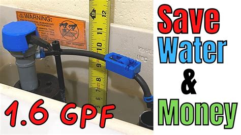 How to Adjust Your Toilet Tank Water Level for 1.6 Gallons per Flush - YouTube