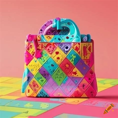 Colorful monopoly game with vera bradley patterns on Craiyon