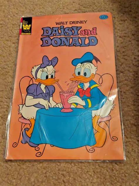 WALT DISNEY DAISY and Donald (Duck) Comic Book Whitman #53 in plastic ...
