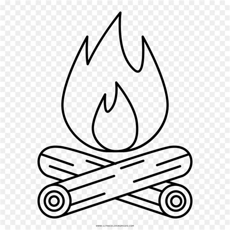 campfire png black and white - Clip Art Library