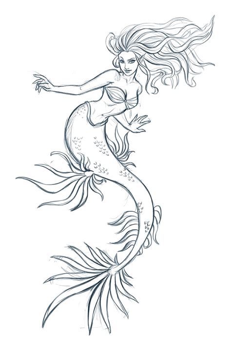 Mermaid sketch by iara-art on deviantART | Mermaid sketch, Mermaid artwork, Realistic mermaid ...