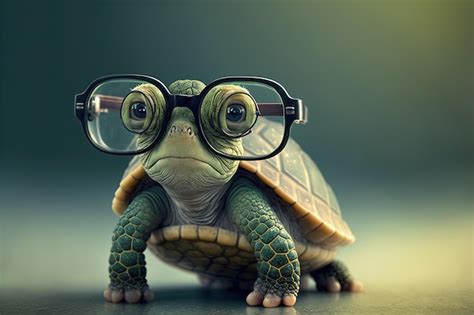 Premium Photo | High resolution image cute little green turtle with ...