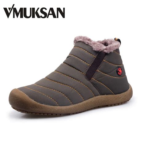 VMUKSAN Men Winter Snow Shoes Lightweight Ankle Boots Warm Waterproof Botas Mens Rain Boots 2017 ...