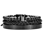 Adjustable Beaded Men’s Crown Bracelet – Halo’s London