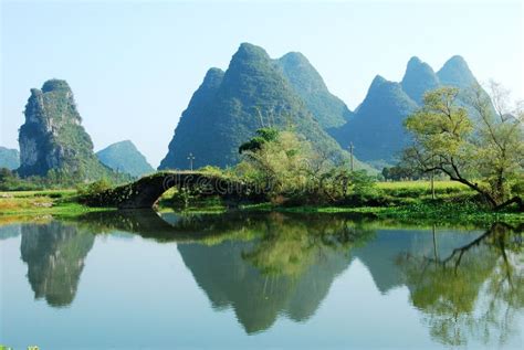 Karst Landscape in Guilin,China Stock Photo - Image of river, nature: 64572936