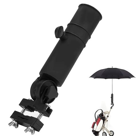 Nicoone Golf Umbrella Holder,Universal Golf Trolley Umbrella Holder Umbrellas Stand Black for ...