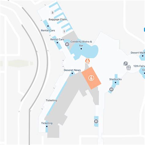 Palm Springs Airport PSP Main Terminal Map