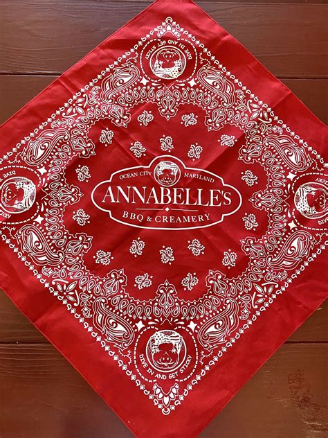 Red Paisley Bandana - Annabelle's BBQ & Creamery