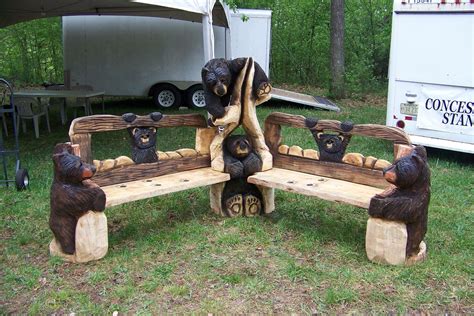 Yes please | Rustic log furniture, Bear decor, Benches for sale