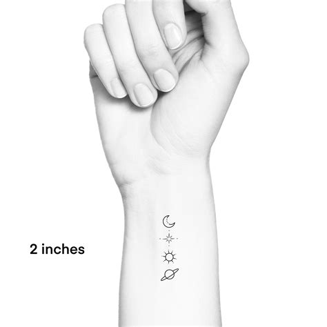 Solar System Silhouette Tattoo