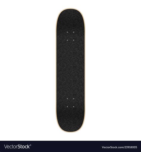 Skateboard top view template for your design Vector Image