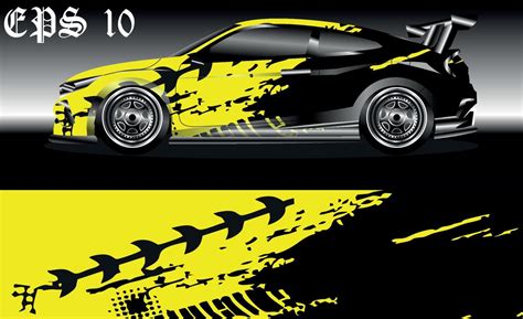 Racing car wrap design vector. Graphic abstract stripe racing ...