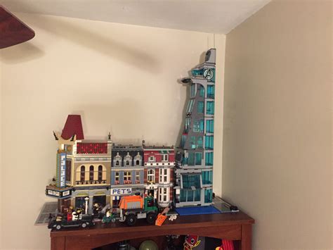 I've also been working on a MOC Avengers Tower. Made with 3x 76038 and ...