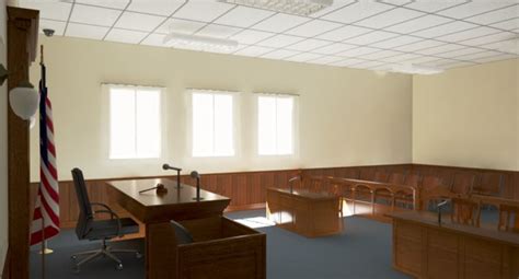 courtroom interior court 3d model