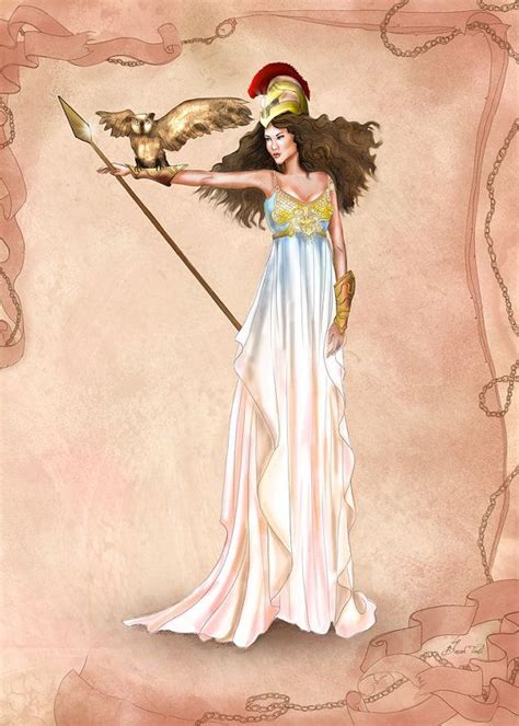 Ancient Greece Inspired Greek Athena Fashion Illustration by BasakTinli ...