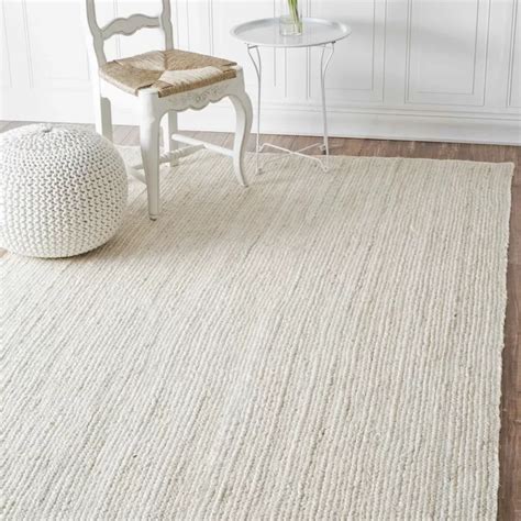 Large White Living Room Rug