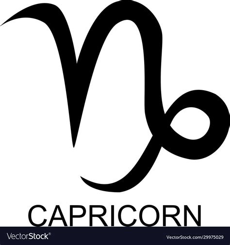 Capricorn sign symbol Royalty Free Vector Image