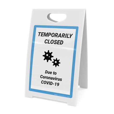 Temporarily Closed Due To Covid-19 - A-Frame Sign | 5S Today