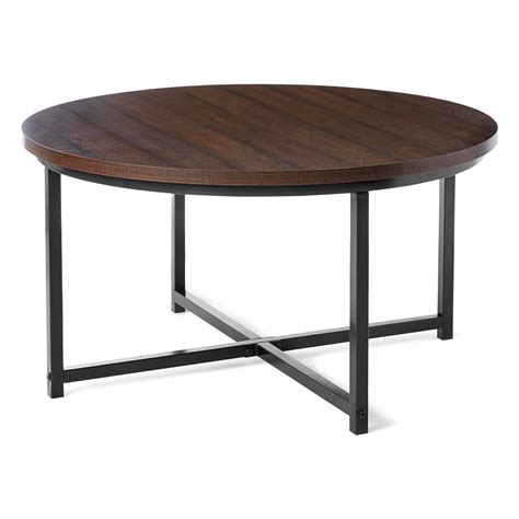 Mainstays Round Coffee Table with Metal Legs, 36" D x 19" H - Walmart.com