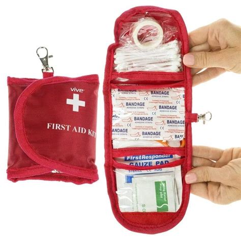Mini First Aid Kit - 65 Piece Travel Safety To Go - Vive Health
