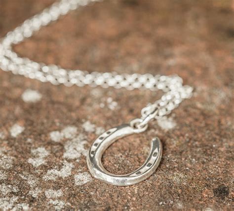 silver lucky horseshoe necklace by cabbage white england ...