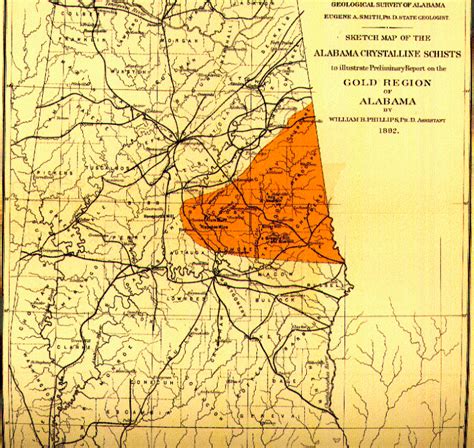 Looking for Gold in Alabama? Here's a Map to 8 Historic Mining ...