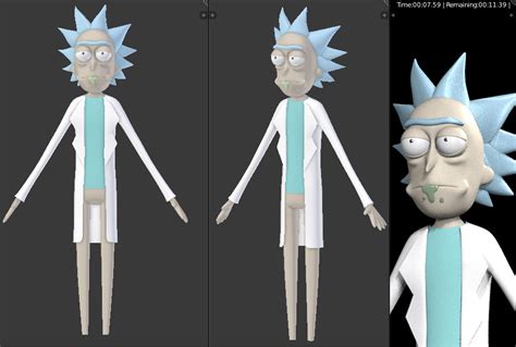 Rick Sanchez Model W.I.P : r/rickandmorty