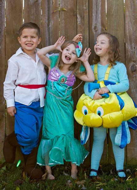 Little Mermaid Under the sea ariel eric and flounder costumes group costumes family costumes ...