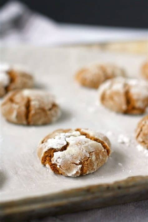 Ginger Crinkle Cookies (Gluten Free, Vegan). - The Pretty Bee