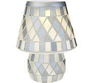 Glass Tile Diamond Pattern Battery Operated Lamp by Valerie - H209854 | Battery operated lamps ...