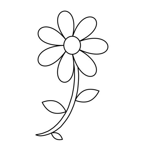 Daisy Flower Outline | Free download on ClipArtMag