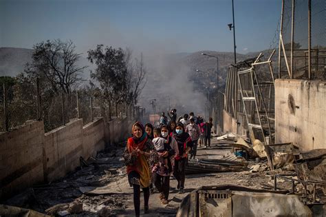 Moria Refugee Camp Fire: Thousands Flee, Camp Destroyed | Time