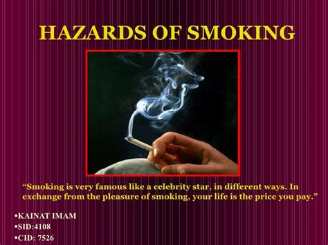 Hazards Of Smoking