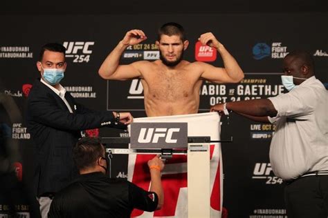 UFC 254: Khabib vs. Gaethje Weigh-in and Face-Off Photo Highlights