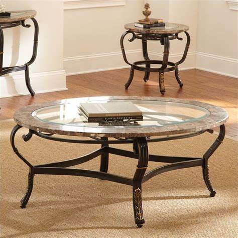 Steve Silver Company Gallinari Brown Marble Coffee table - GN300C