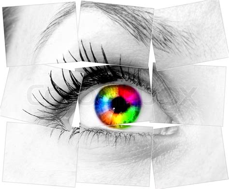 Colourful human eye | Stock image | Colourbox